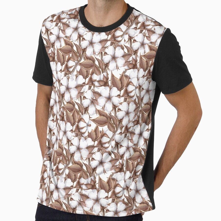Cotton flowers, seamless pattern by Smetankinaart