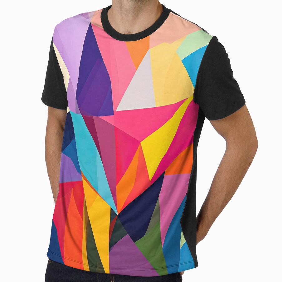 Pattern colorful abstract geometric, pointed shapes by angel-cat-22