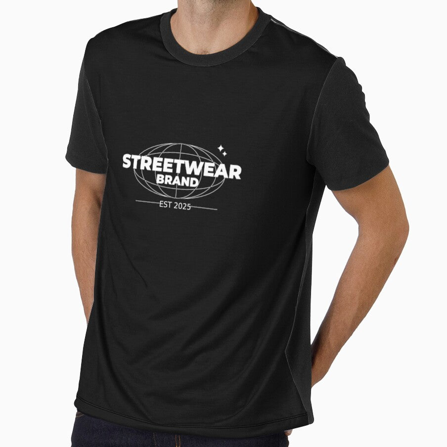 Streetwear Brand Est 2025 Globe Grid Minimal Bold Urban Street Fashion Art by DERA RAY