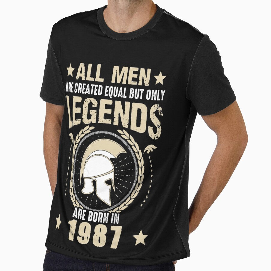 All Man Are Created Equal But Only Legends Are Born In 1987 by Qudkin