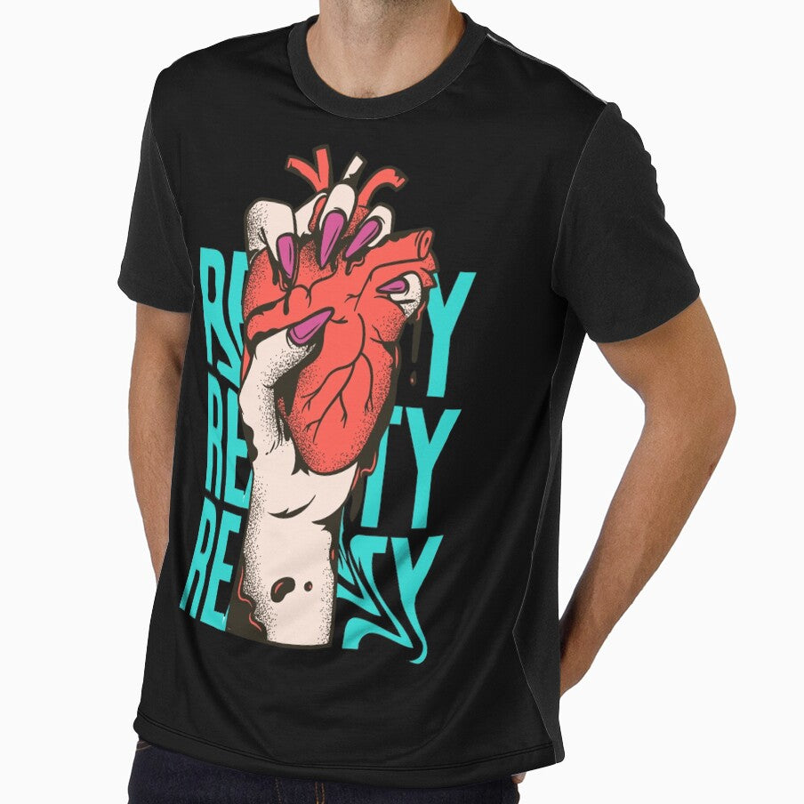 Red and blue heart streetwear design by Bizertart