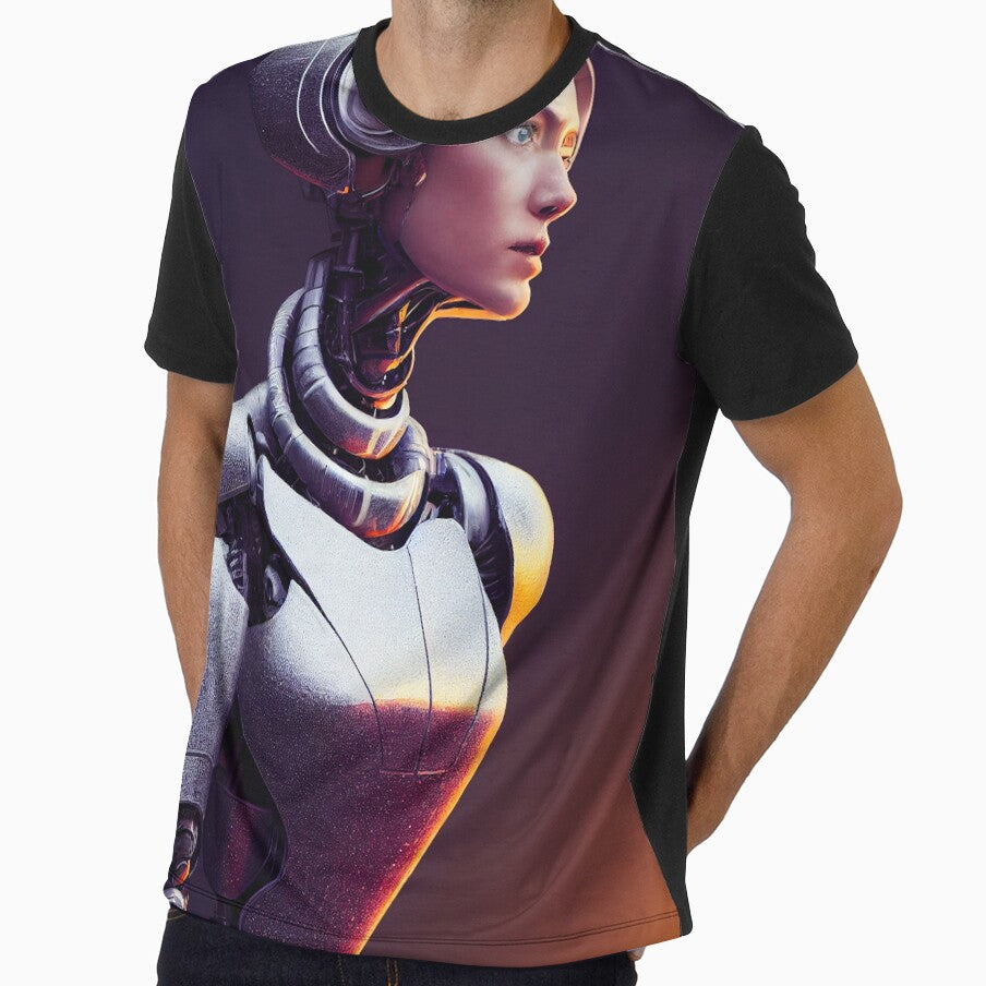 Portrait of Futuristic Robot Girl by Dreaming Pixels