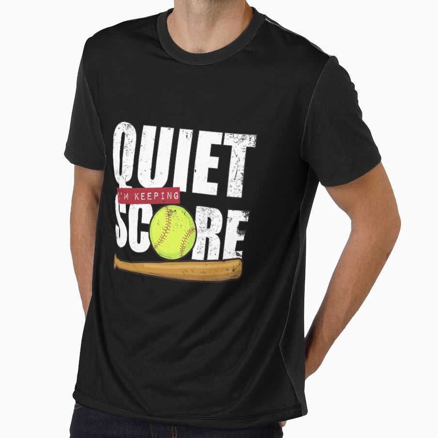 Mens Funny Softball Scorekeeper Cool Gift Dad Coach Design by noirty