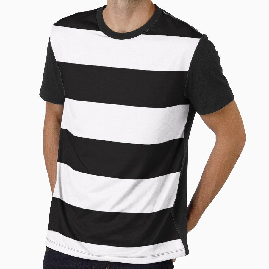 Black & White Horizontal Thick Stripes by DirtyAngelFace Shop