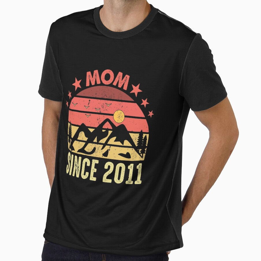 Mom Since 2011 Women Retro Vintage Cool Mothers Day by haselshirt