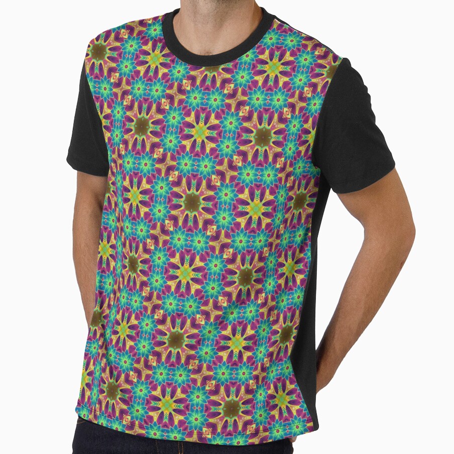 flora purple abstract green seamless colorful repeat pattern by Abrahamjrnd