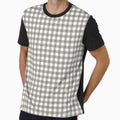 Modern Grey and White Gingham Checkered Grid Pattern by BriSher