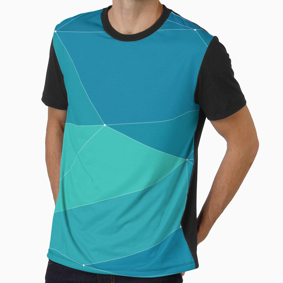 turquoise horizontal polygonal by Alejandro Durán Fuentes