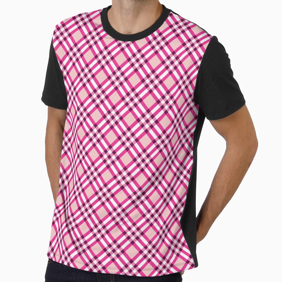 Trendy - Pink - Grid - Checkered - Design by Art Like Wow