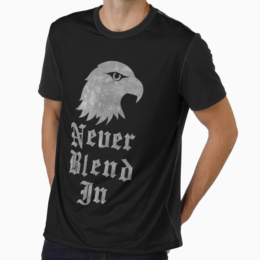 Never Blend In Falcon Streetwear Hoodie Design by quietvisualsco