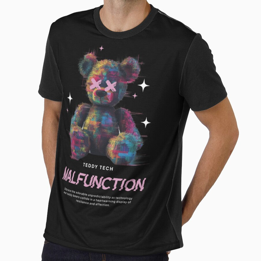 Teddy Tech Malfunction Cyber Glitch Streetwear Graphic by VantaStudios05
