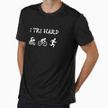 Triathlon Design I Tri Hard Triathlete Gifts by RozWatts