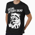 Social Battery Dead Raccoon Streetwear Graphic Tee by MavtM