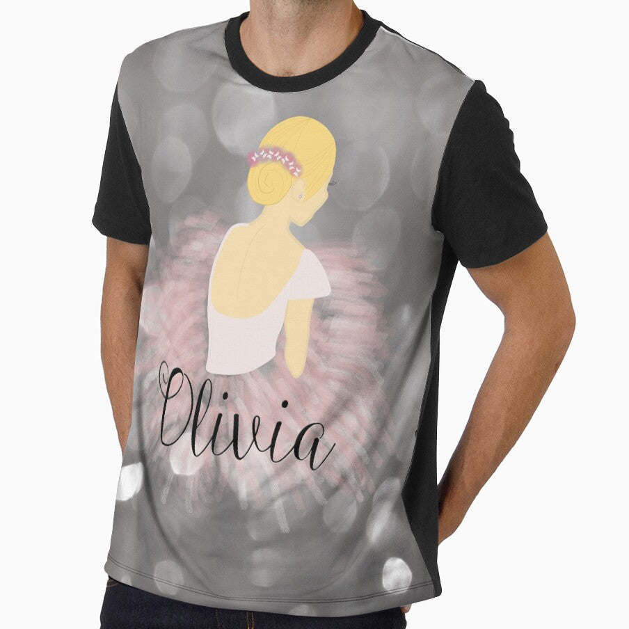 Blonde Ballerina Girl Dancer Personalized Name Olivia by umeimages