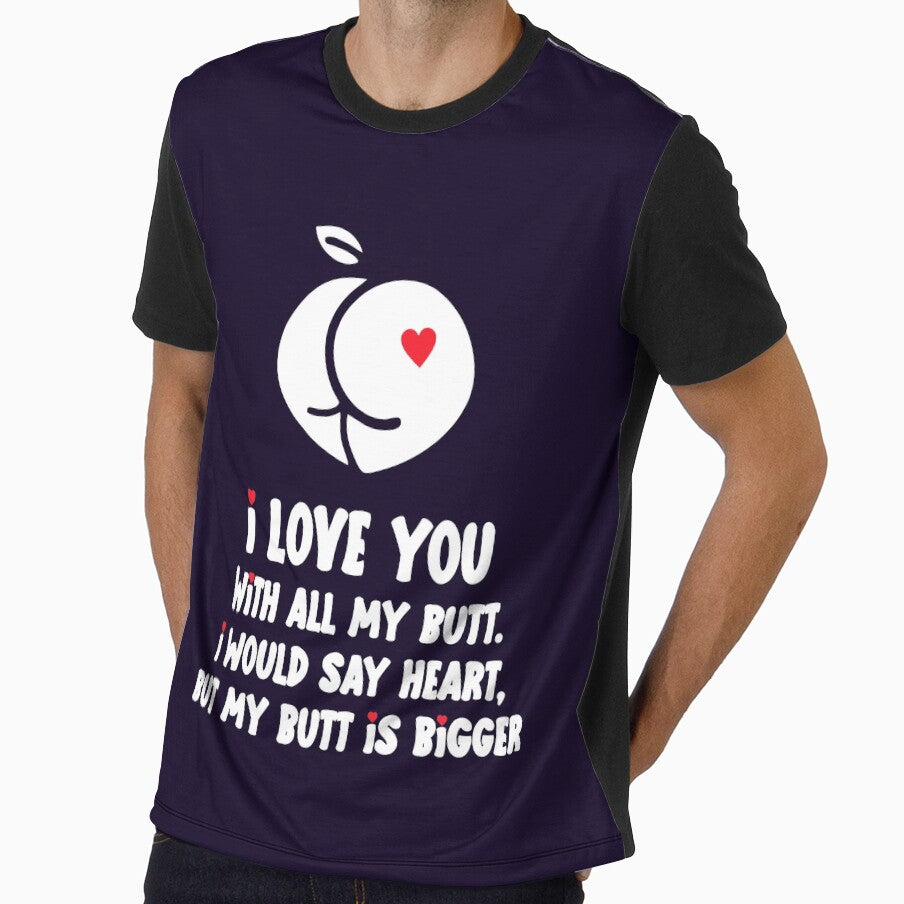 I love you with all my butt, Valentine for Boyfriend by Sunnyhova