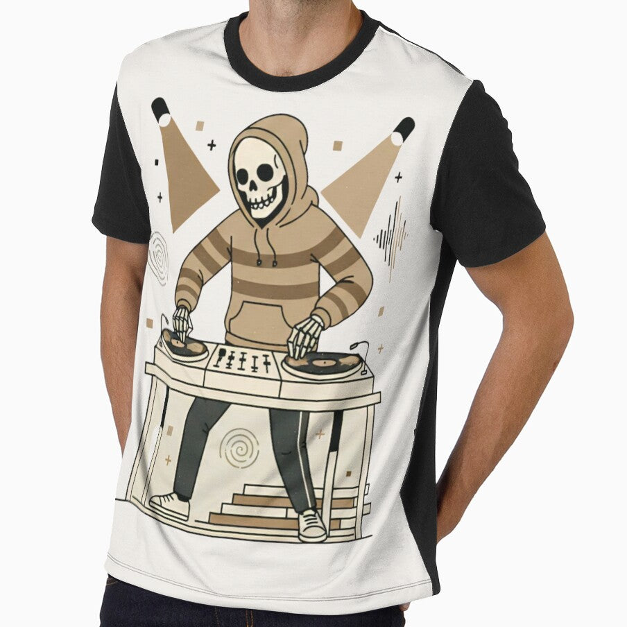 DJ | Minimalist Skeleton Streetwear Art by DEADLINE.