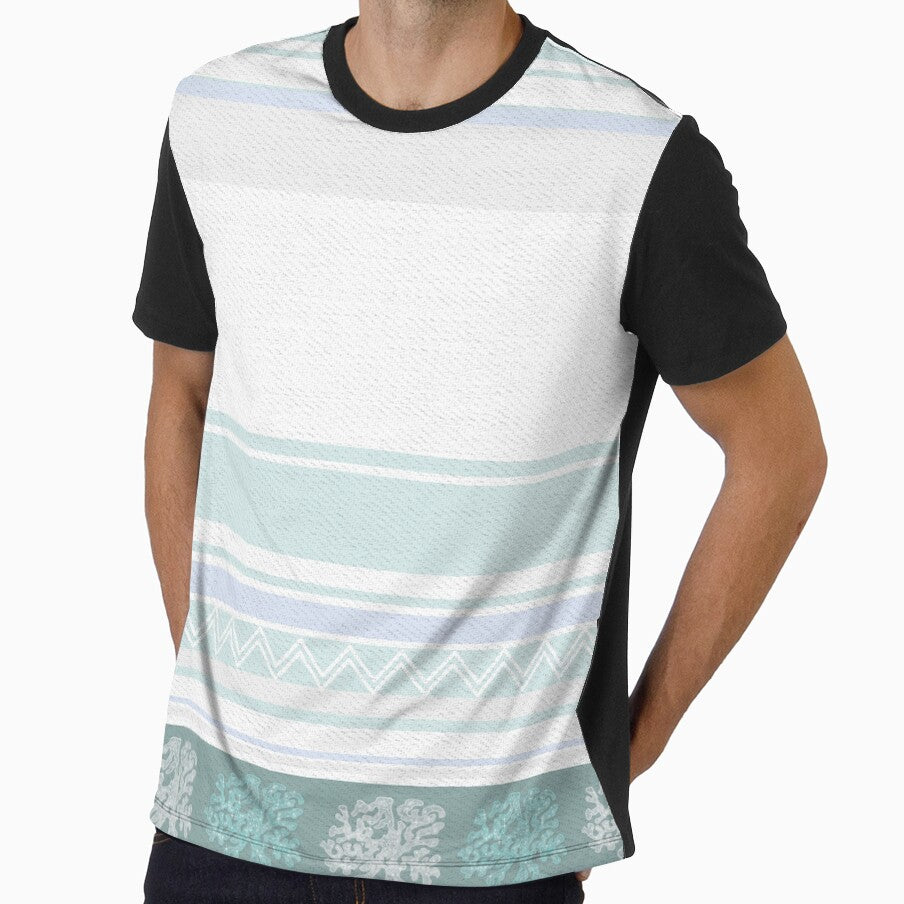 Aqua and White Coral Coastal print by PrissDodrill-86