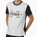 Father Dad Daddy Papa Pop Word Cloud Funny Fathers Day Gift T-Shirt by VaultVibes