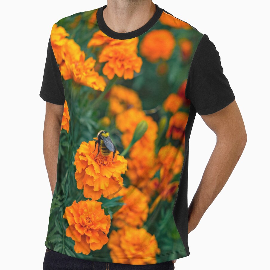 Bumblebee on Marigold by LensMedia