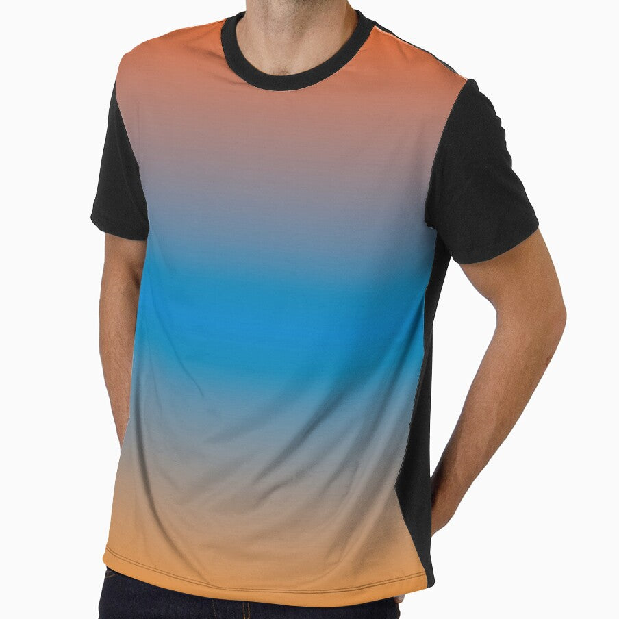 Retro Orange Blue and Brown Ombre Gradient by BetweenForms