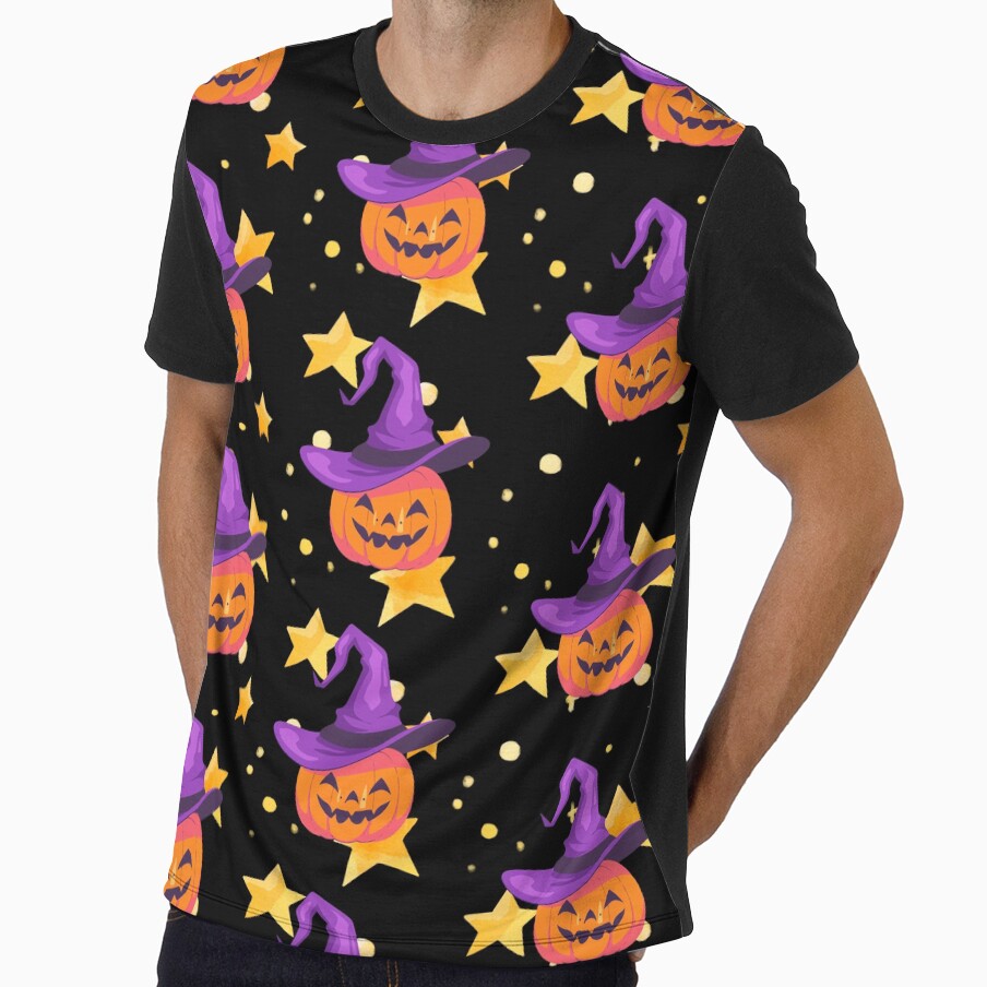 Pumpkin Stars Halloween Pattern by BettySpicer