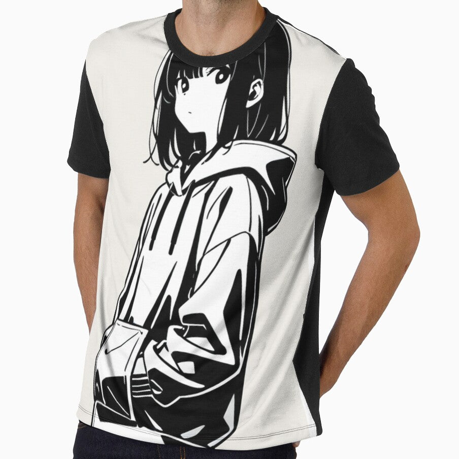 Fashion - Man in Black Hoodie Hood Up Streetwear Anime Variant 3 by AnimeShin