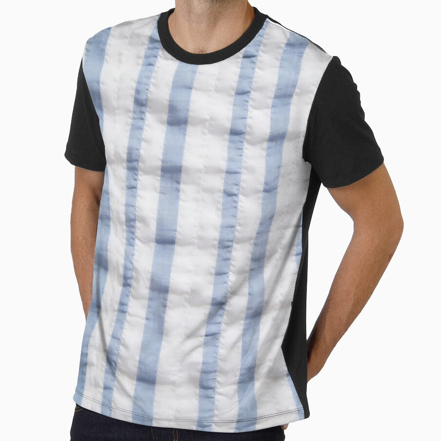 Blue and White Striped Seersucker Fabric Texture by Boundless PixelForge