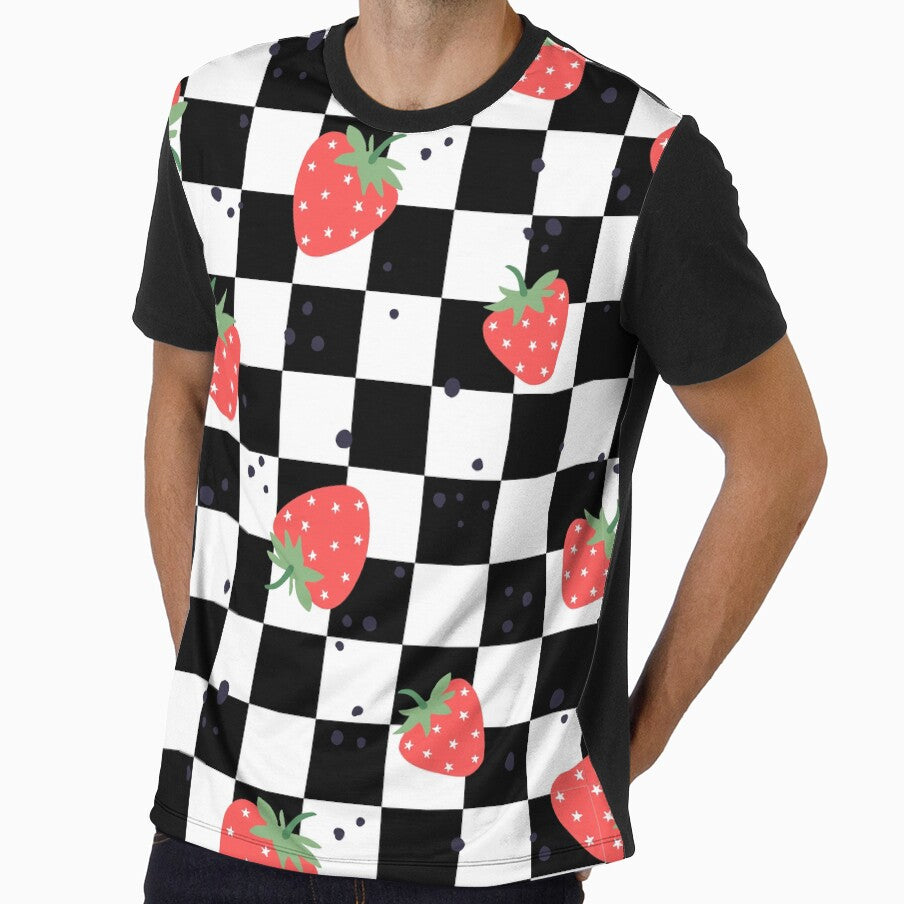 Strawberry Checkered Pattern by BettySpicer