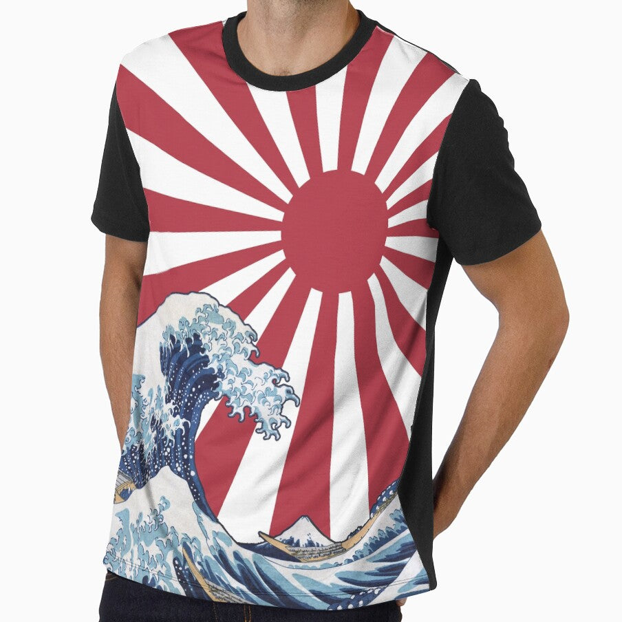 Great Wave off Kanagawa Rising Sun [Roufxis-Rb] by RoufXis