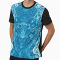 Reflection with alien in blue by Psilographics