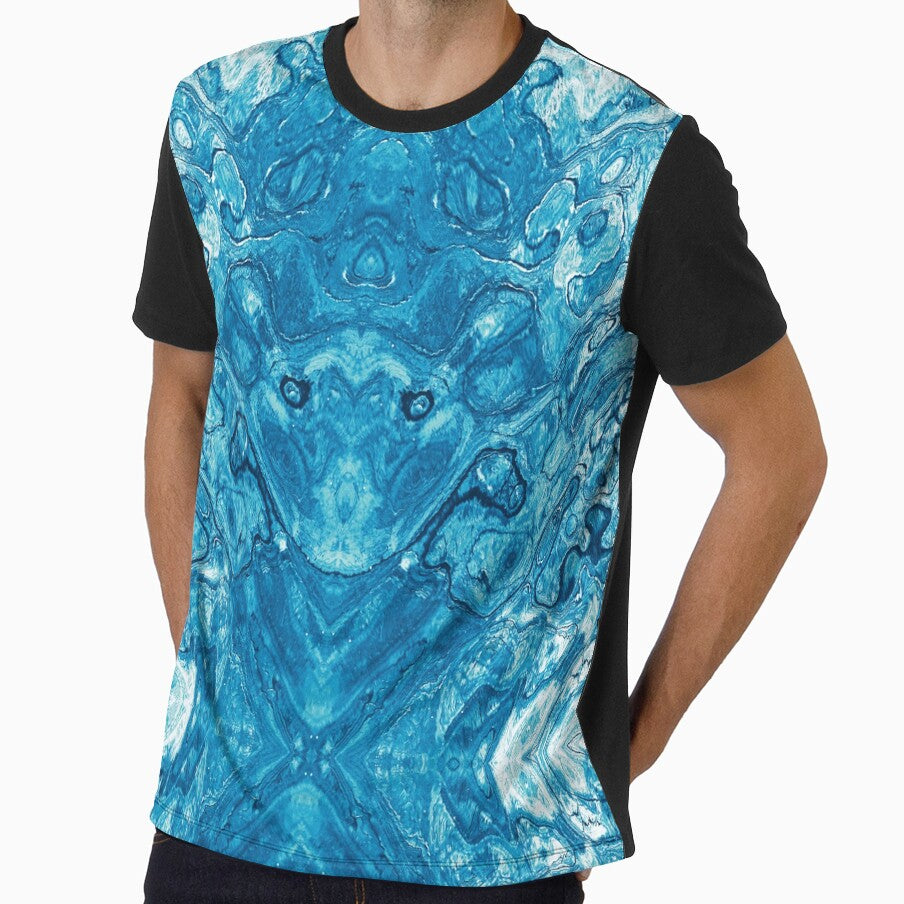 Reflection with alien in blue by Psilographics