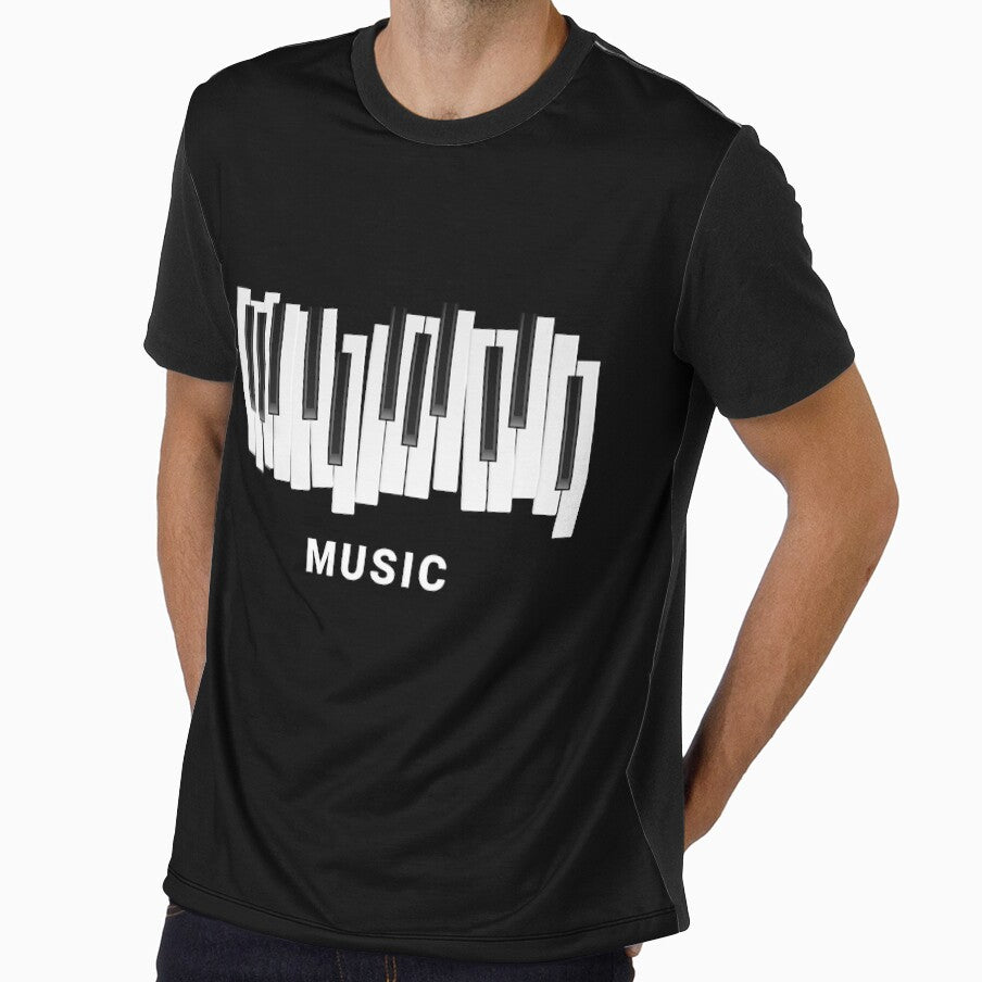 Music Lover Shirt, Cool Music T Shirt, Instrument Tee, Gift For Her, Music Notes, Piano Shirt, Music Teacher Gift by Vishal1313