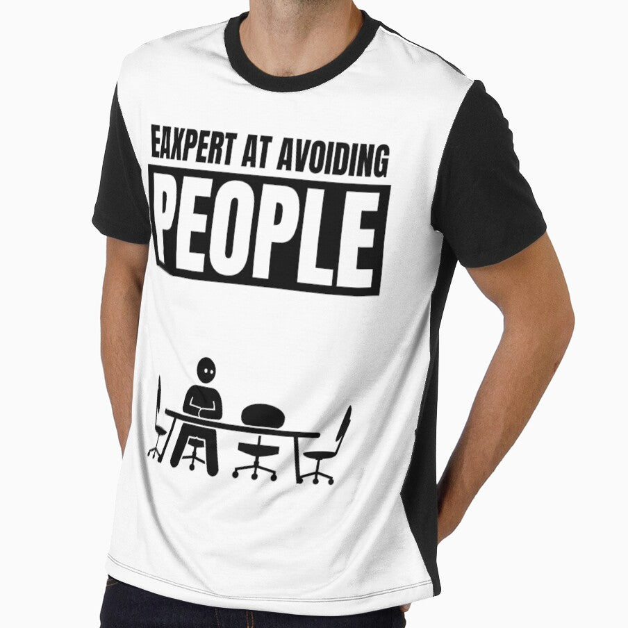 Expert At Avoiding People Funny Introvert T-Shirt by TeesForTease