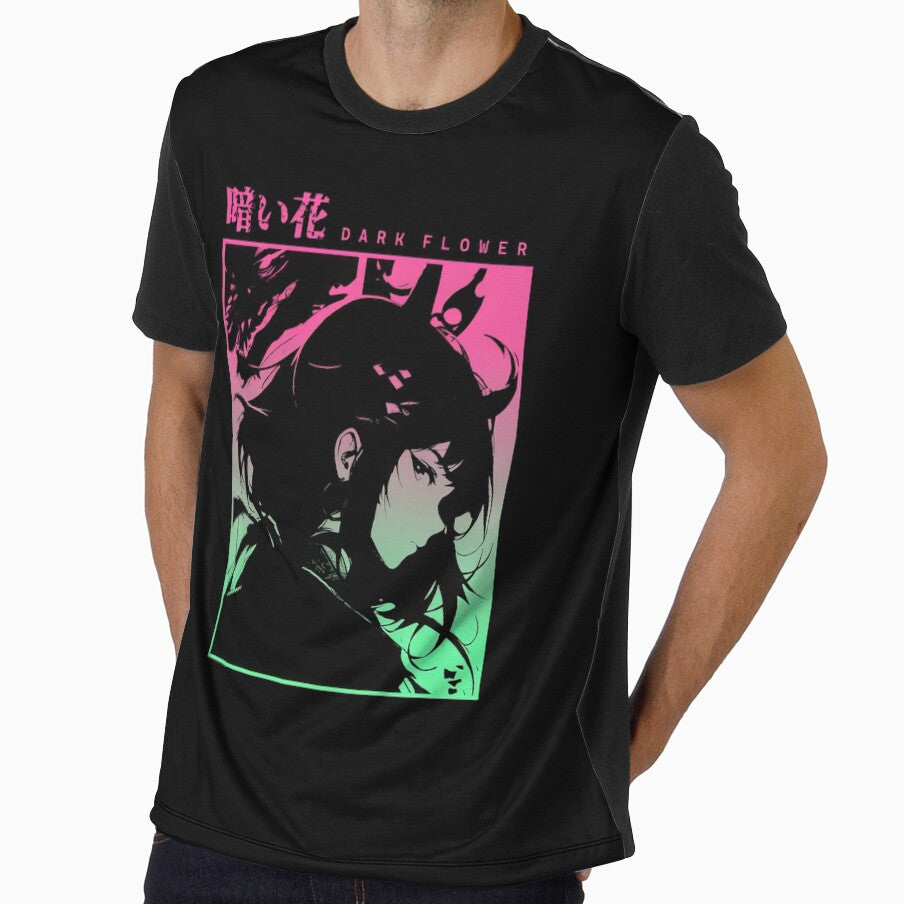 Dark Flower Cyberpunk Aesthetic Vaporwave Anime Manga Girl Japanese Streetwear #829 by mika-gallery