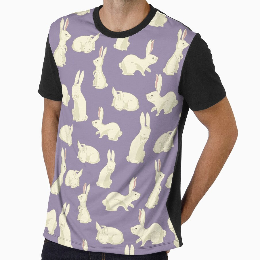 Soft Bunny Pattern muted purple by cherishakayart