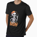 Cool Bruh Skeleton Rock On Funny Halloween Men Boys by ReadySide
