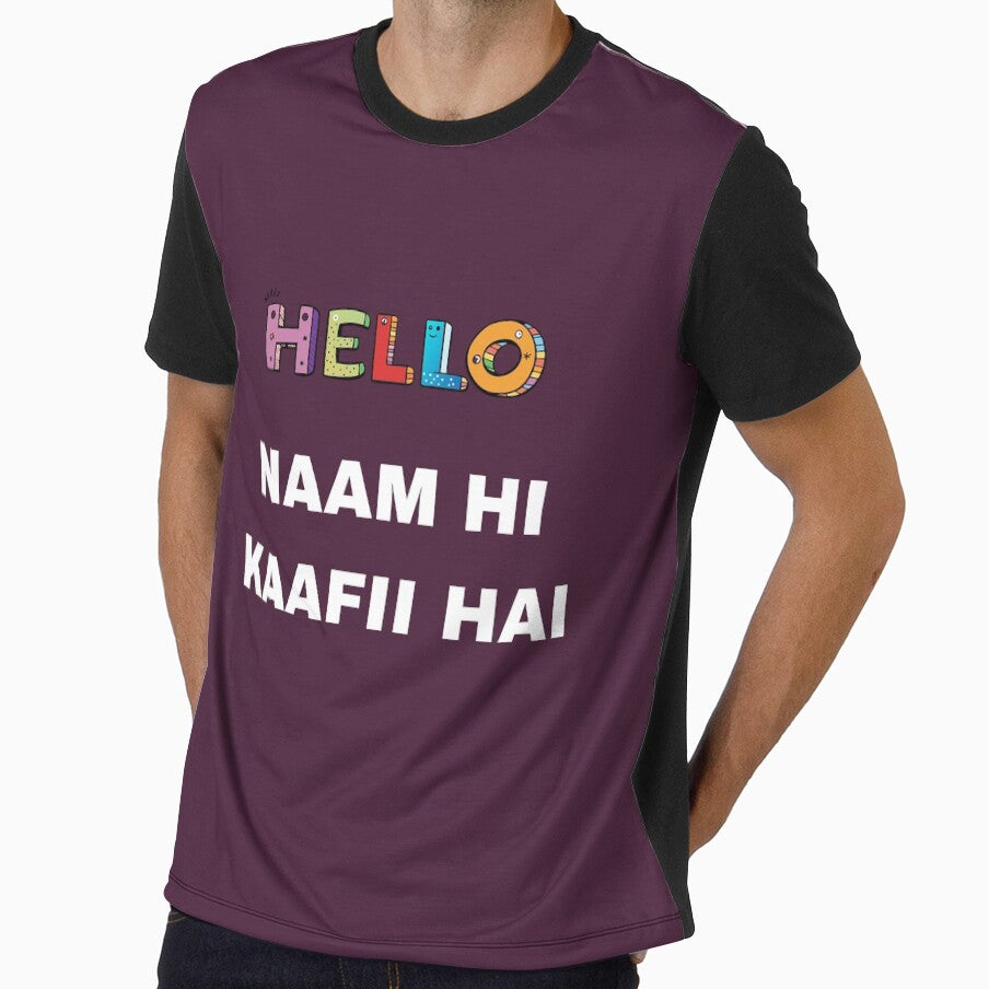 Naam Hi Kaafi Hai – Minimal Attitude Hindi T-Shirt | Premium Cotton by Easy Buy Store By Sanjay