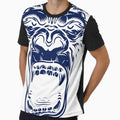 Face of gorilla on blue by PherppaXz