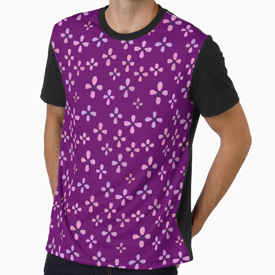 Pastel Flowerets on Plum by JaygiesDesign