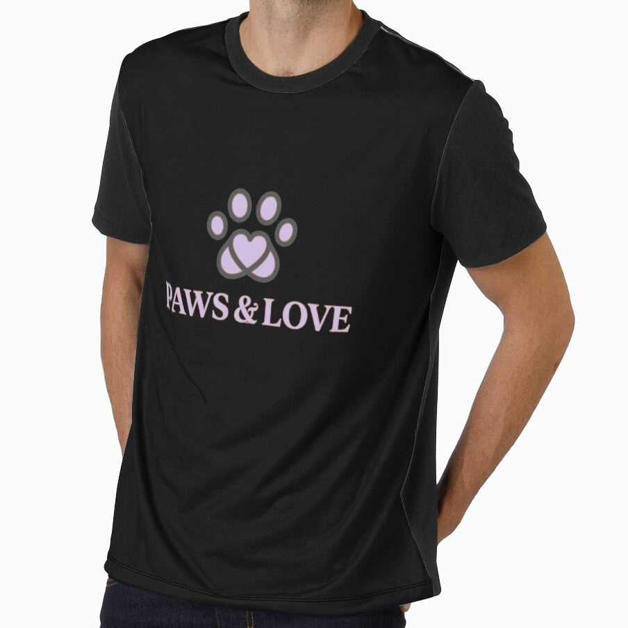 Paws and Love Heart Paw Print by Dmo3HarkoArt