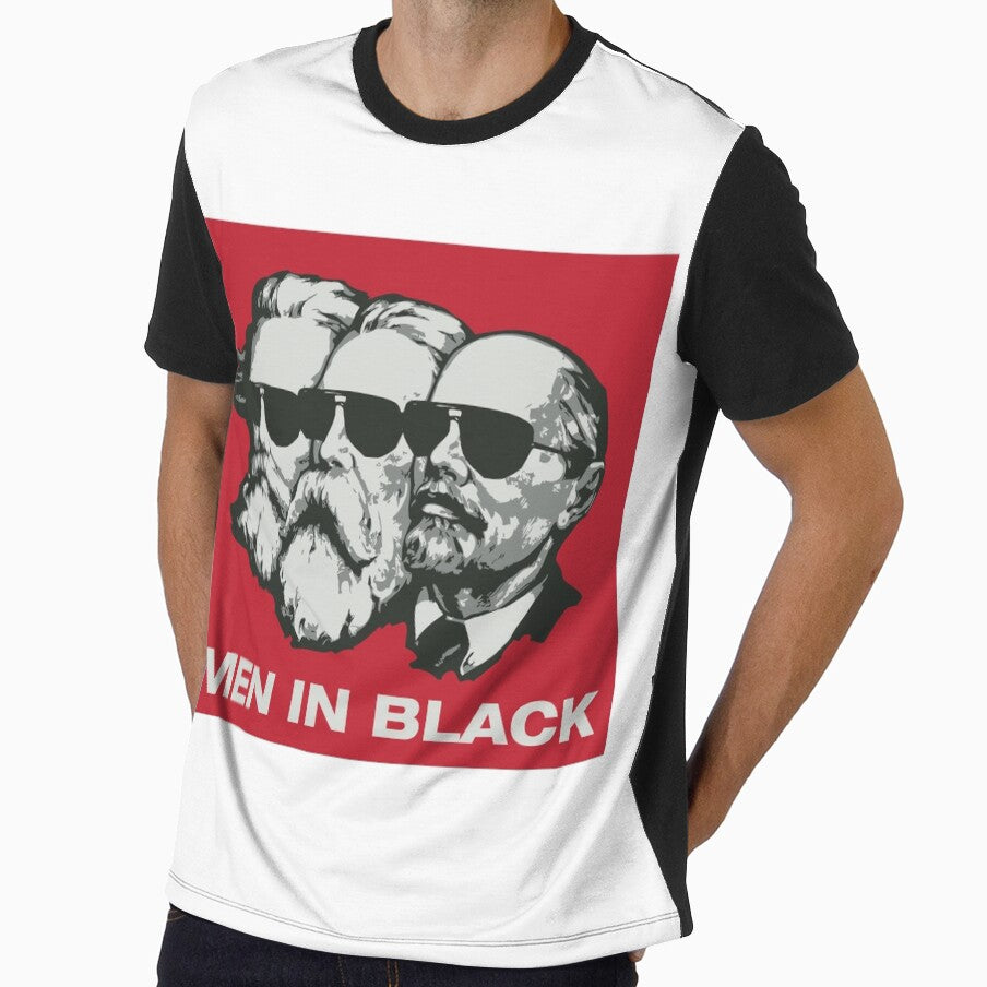 Cool Men in Black T-shirt by ethnographics