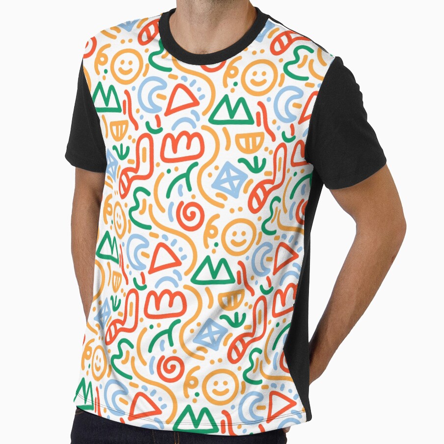 Colorful Playful Pattern Version 1 by Mozaic Clothes