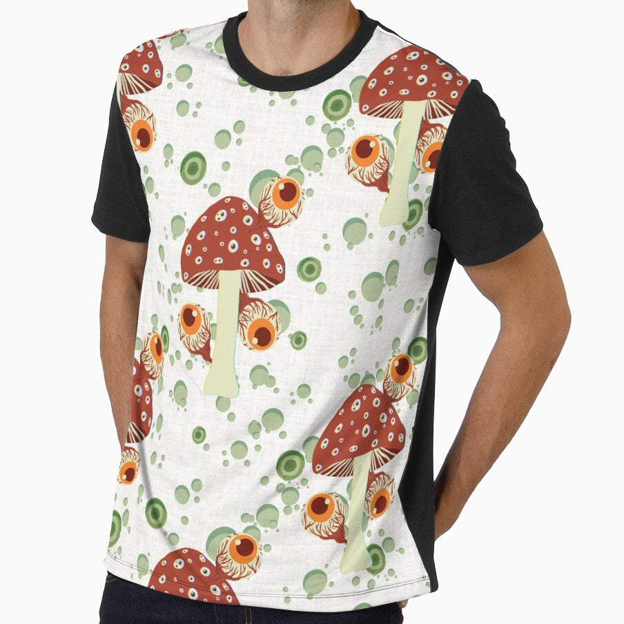 Mushroom Eyes Creepy Spooky Pattern by BettySpicer