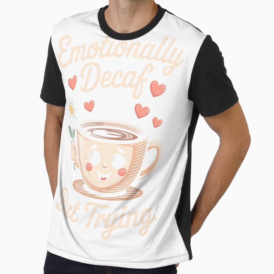Emotionally Decaf But Trying – Cute Coffee Quote Premium Tri-Blend T-Shirt by KTY-NUSS