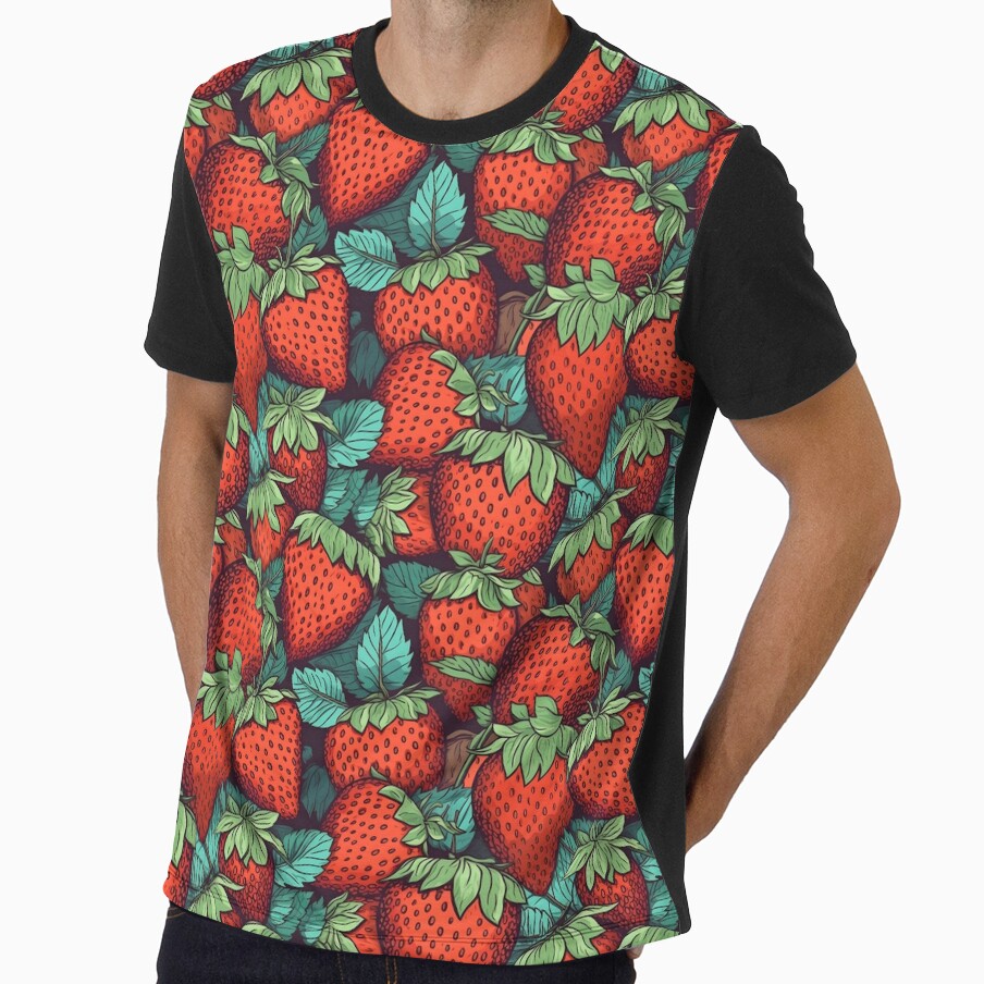 Juicy Strawberries pattern by KlaudiDesignArt