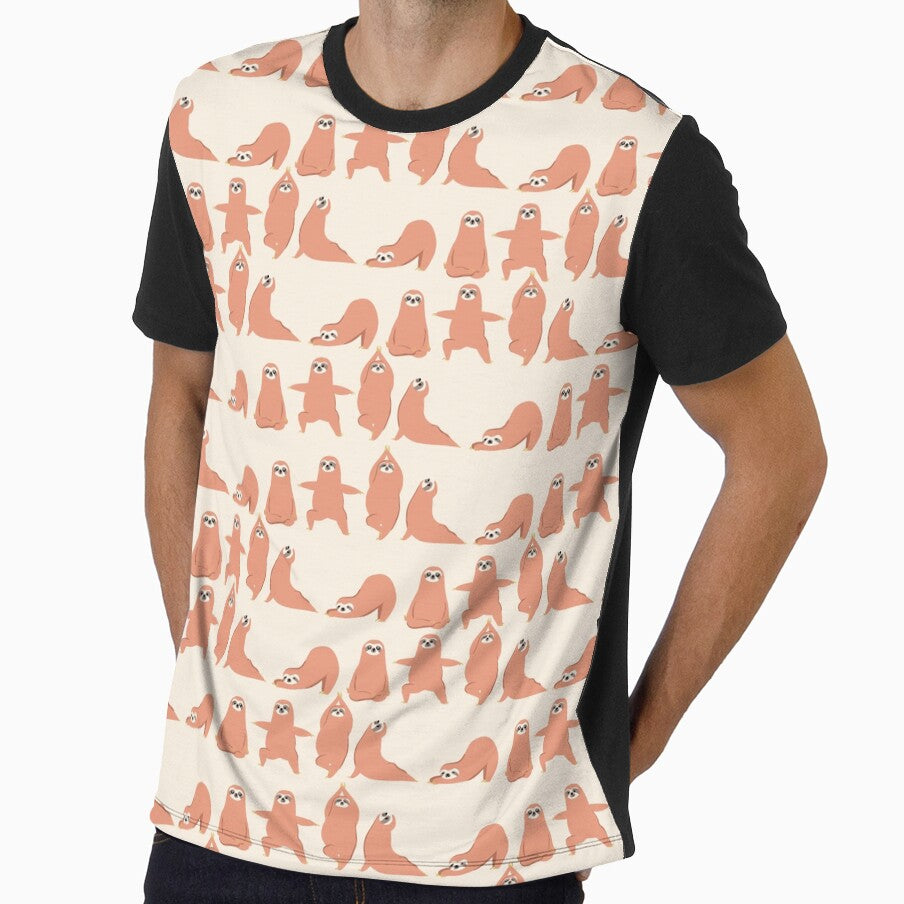 Sloth yoga pose minimal by Huebucket