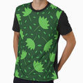 Simple Minimalist modern  Lime green leaves pattern by Yasminepatterns