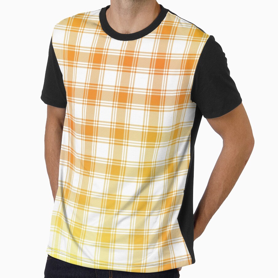 Plaid Pattern Yellow and Orange Golden Gradient by murialbezanson