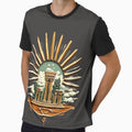 Golden Sunburst with Ancient Roman Colosseum | Elysium Echoes Icon 01 by Shift-Bloom