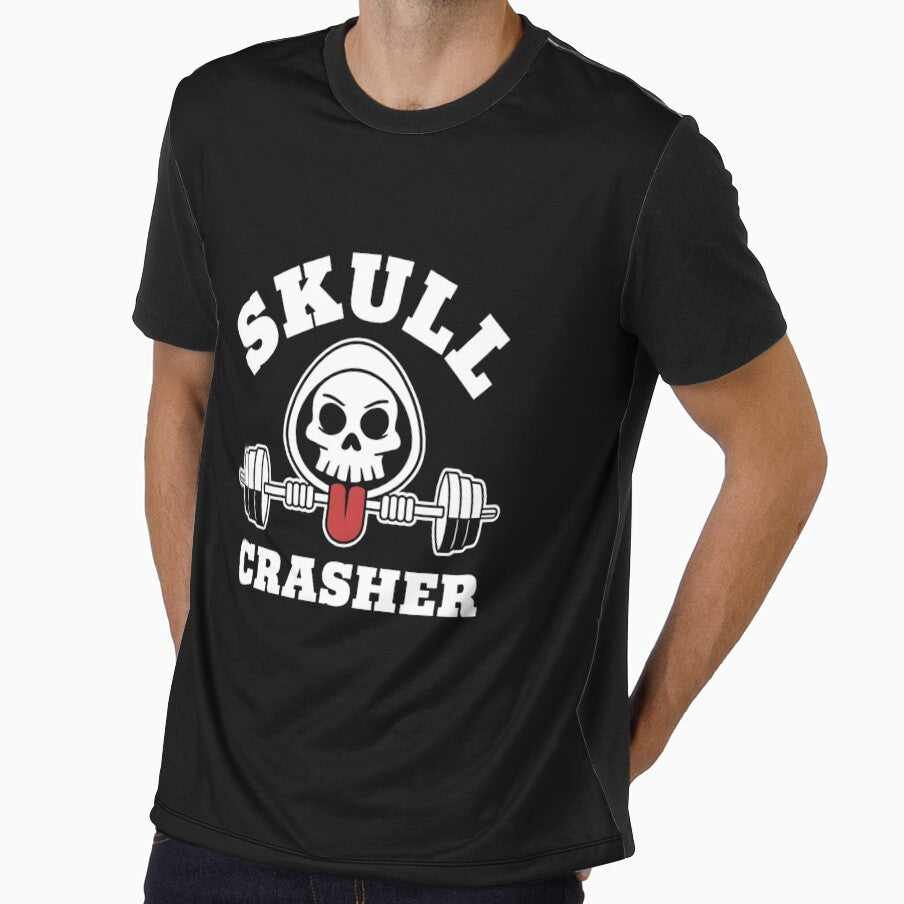 Skull Gym Fitness Motivation Weightlifting Barbell Men Boys by clothesy7
